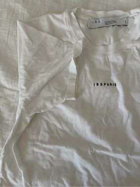 IRO White Crewneck T-Shirt with Black Logo